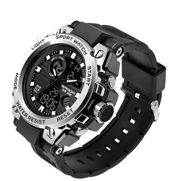 Relógio Esportivo Masculino Sanda 739 Militar ™️- A Prova D'água + Display LED