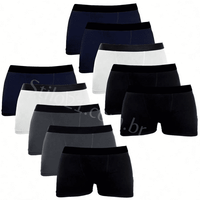 Kit 10 Cuecas Boxer Masculina Algodão Premium Lisas  [Frete Grátis]
