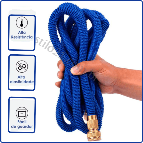 Mangueira Expansível de Microfibra de Alta Pressão + Conexões de Brinde