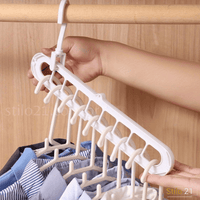 Kits de Cabides Mágico 9 Furos Multi Dobrável Organizador -   Frete Grátis