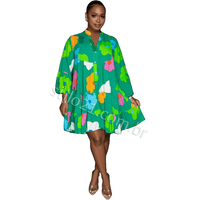 Vestido Midi de Luxo Manga Comprida com Estampa Floral