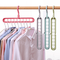 Kits de Cabides Mágico 9 Furos Multi Dobrável Organizador -   Frete Grátis