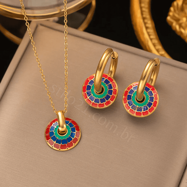 Conjunto Feminino Tribal em Aço Inoxidável- Rizzys