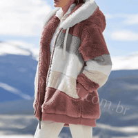 Casaco Feminino de Pelúcia Rizzys™ Inverno -Cashmere [Frete Grátis]