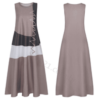 Vestido Longo com Estampa Vintage em Patchwork Feminino - Frete Grátis