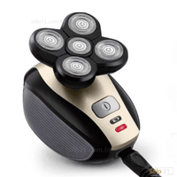 Barbeador e Aparador Elétrico 5 em 1 Flutuante Sem Fio 4D À Prova D'água