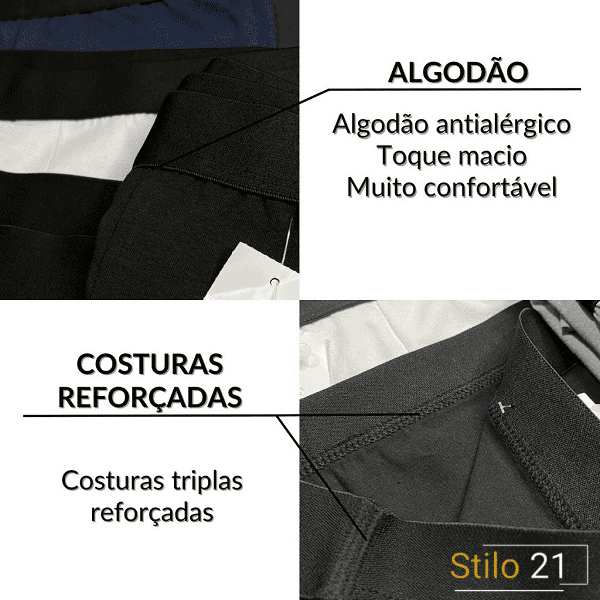 Kit 10 Cuecas Boxer Masculina Algodão Premium Lisas  [Frete Grátis]