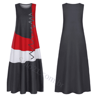 Vestido Longo com Estampa Vintage em Patchwork Feminino - Frete Grátis