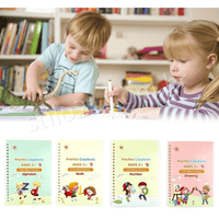 Kit com 4 Cadernos de Caligrafia Mágicos + BRINDES