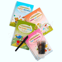 Kit com 4 Cadernos de Caligrafia Mágicos + BRINDES