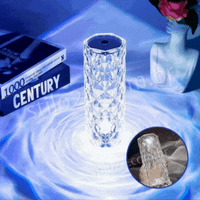 Luminária de Luxo Cristal Light 16 Cores – Sensível ao Toque + Controle Remoto