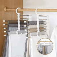 Kit 3 Cabides 5 em 1 Retrátil Multifuncional para Calças em Aço Inox  Frete Grátis