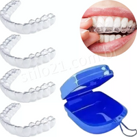 Kit 4 Placas Para Bruxismo Termomoldável + Case De Brinde