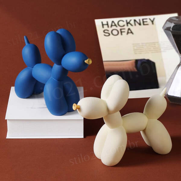 Escultura Dog Balloon Mini Em Resina