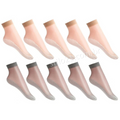 Compre 5 LEVE 10 - Pares de Meias femininas de Algodão Antiderrapante Sedosas